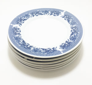 Set Of 6 Royal England Tea / Side Plates – Blue & White