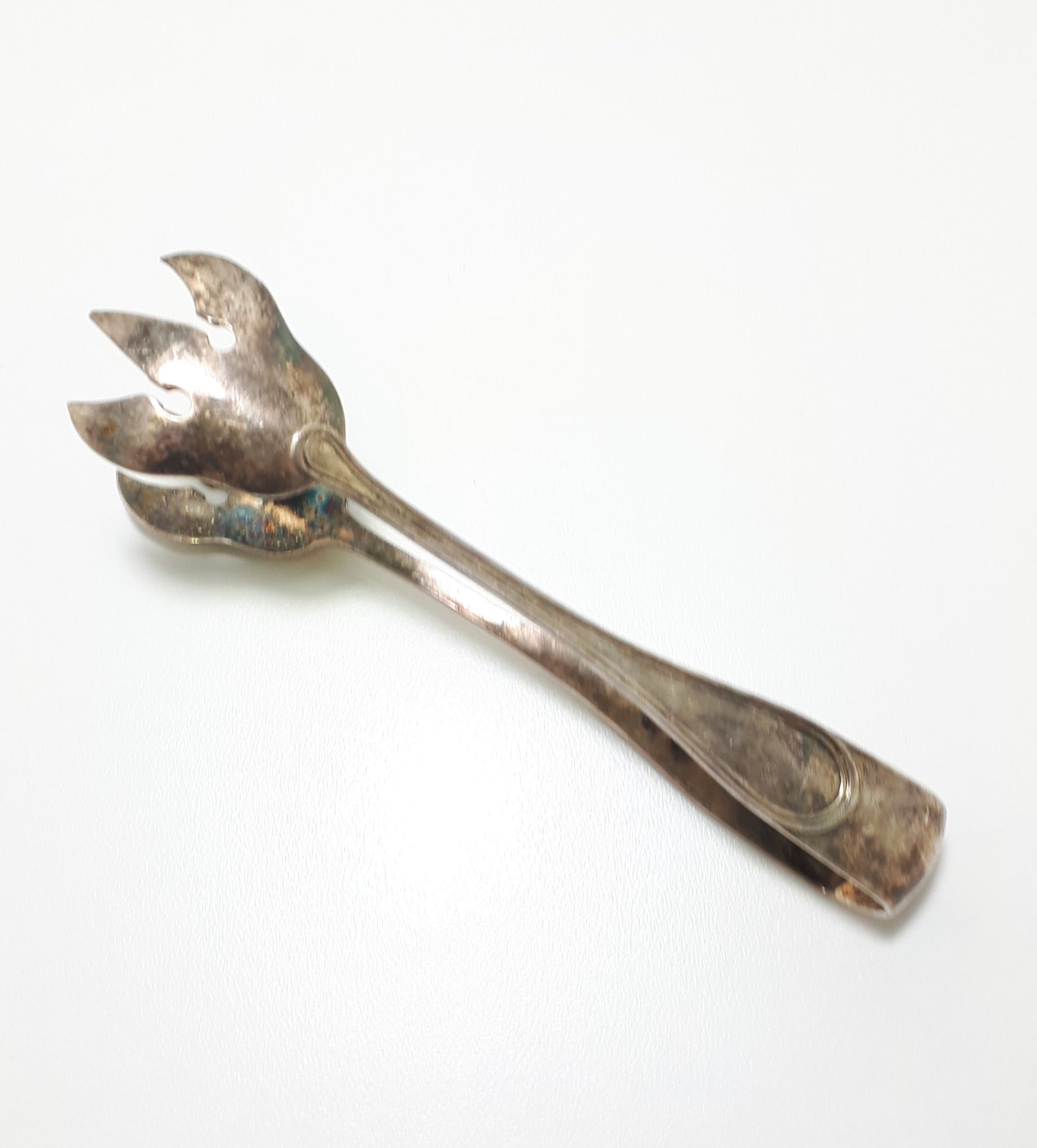 Vintage Olri (Rino Greggio) Italian Silver Plated Ice Tongs