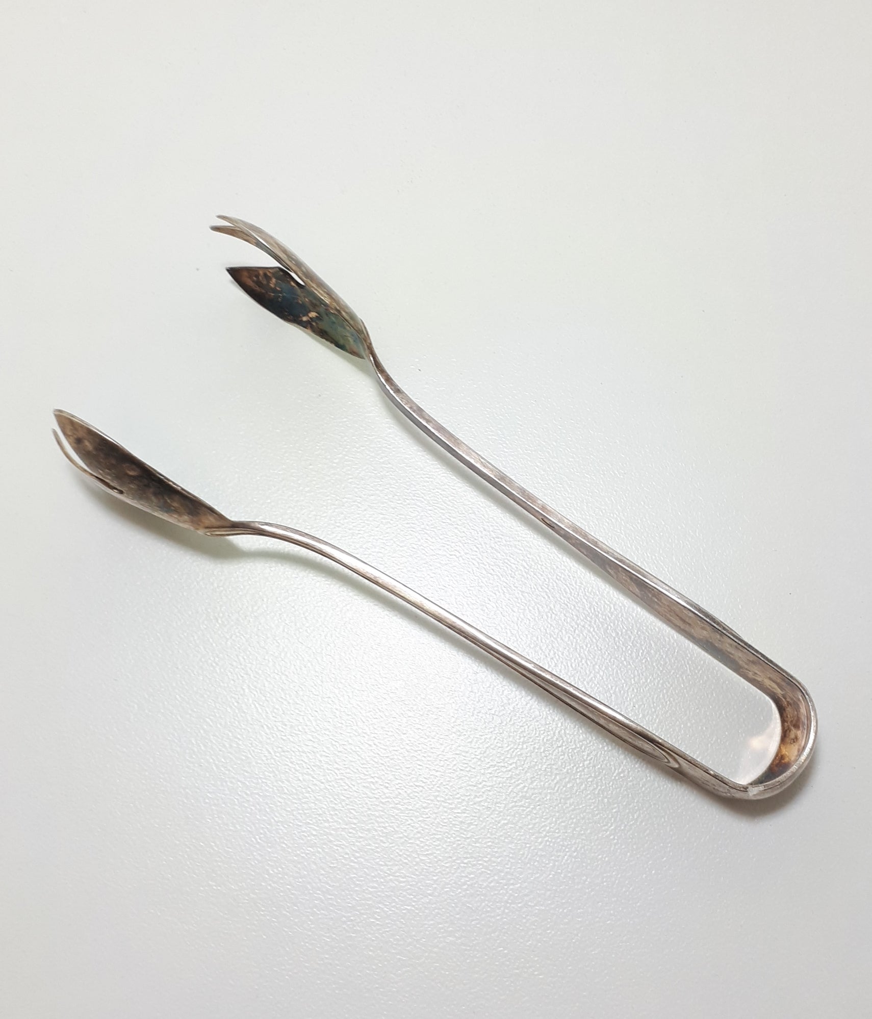 Vintage Olri (Rino Greggio) Italian Silver Plated Ice Tongs