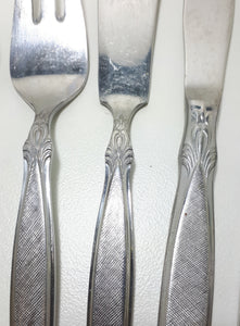 50 Piece Vintage Stainless Steel Eetrite Cutlery Set – Peeress Handle Design