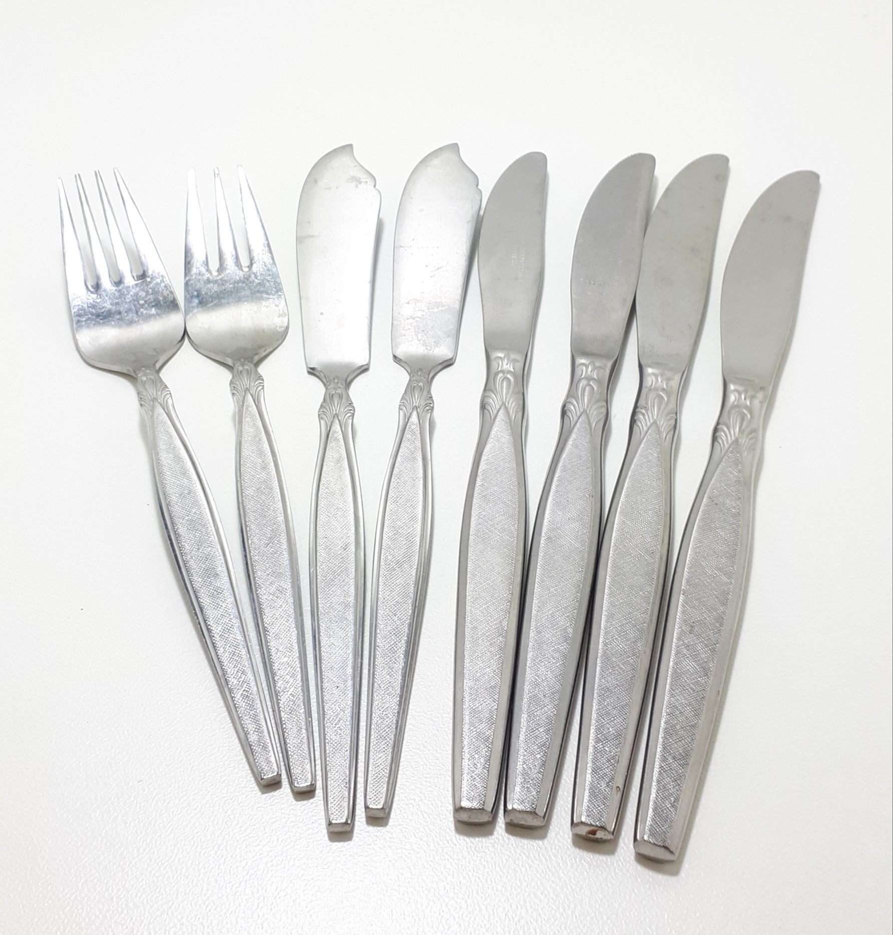 8 Piece Vintage Stainless Steel Eetrite Cutlery Set – Peeress Handle Design