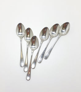 Set Of 6 Belgian “Eternum” Stainless Steel Demitasse Spoons