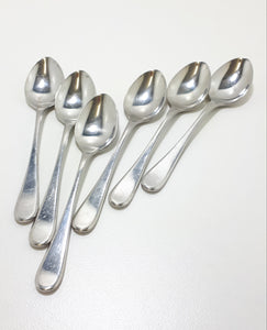 Set Of 6 Belgian “Eternum” Stainless Steel Demitasse Spoons