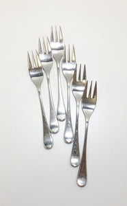Set Of 6 Belgian “Eternum” Stainless Steel Cake / Pastry Forks