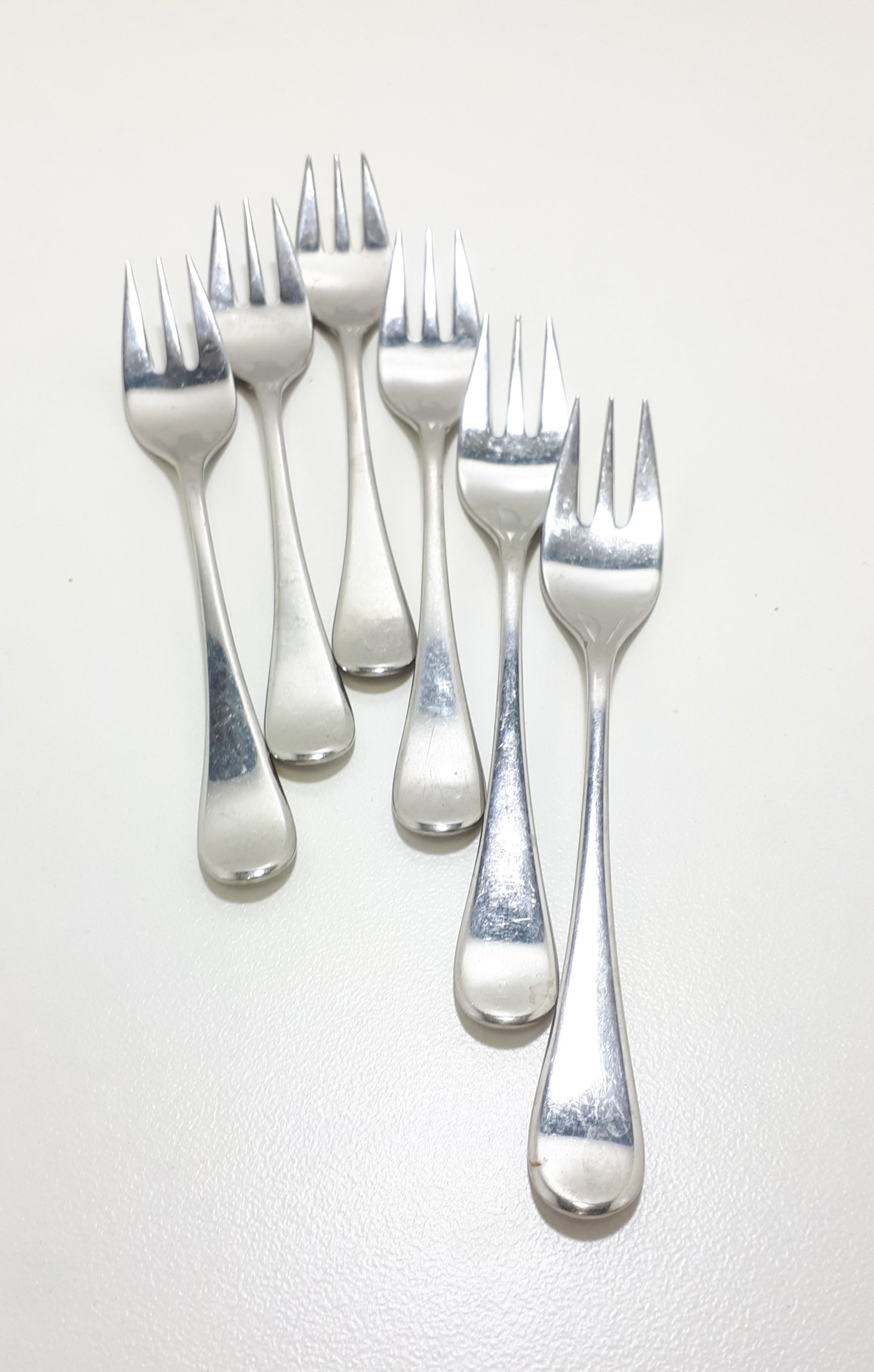 Set Of 6 Belgian “Eternum” Stainless Steel Cake / Pastry Forks