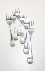Set Of 6 Belgian “Eternum” Stainless Steel Cake / Pastry Forks