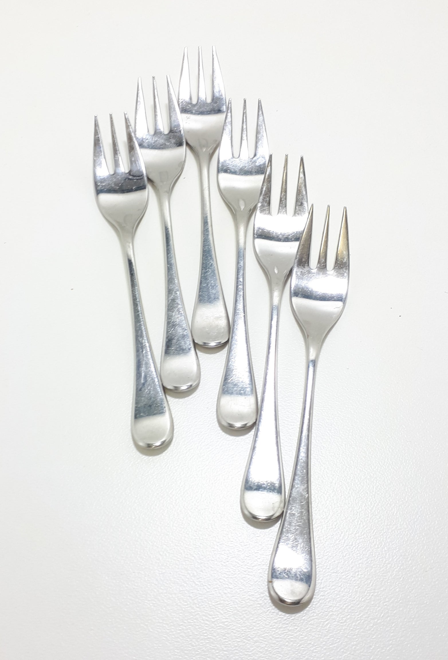 Set Of 6 Belgian “Eternum” Stainless Steel Cake / Pastry Forks