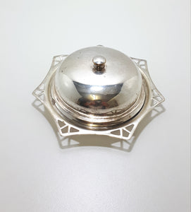 Vintage Deco Designed Van Riebeeck Plate Dome Lidded Butter Dish