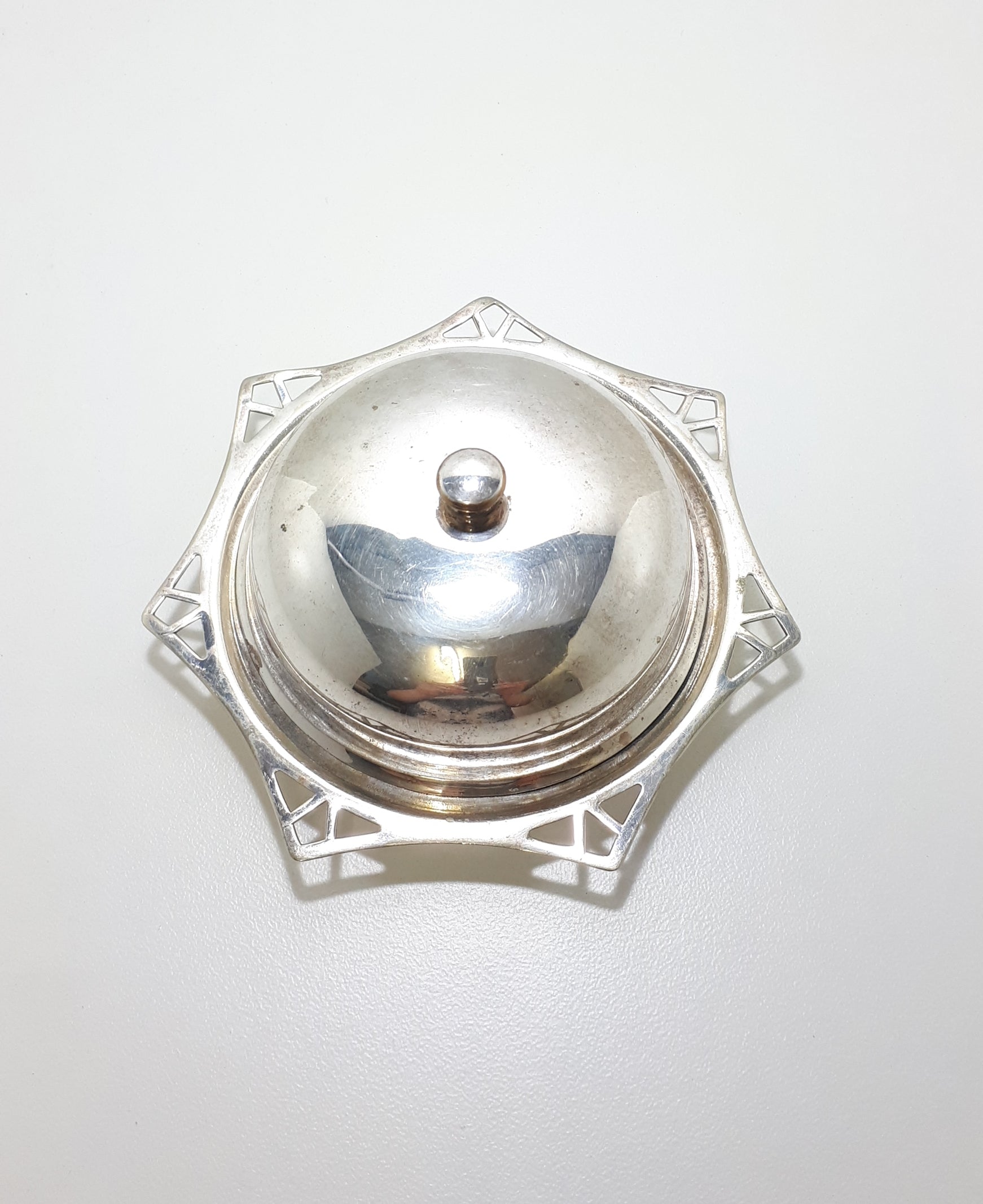Vintage Deco Designed Van Riebeeck Plate Dome Lidded Butter Dish