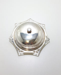 Vintage Deco Designed Van Riebeeck Plate Dome Lidded Butter Dish
