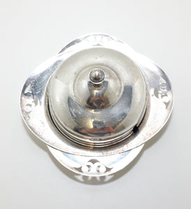 Unique Vintage 3 Piece Yeoman Plate Silver Plated Butter Dish