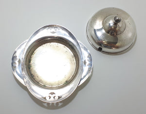 Unique Vintage 3 Piece Yeoman Plate Silver Plated Butter Dish