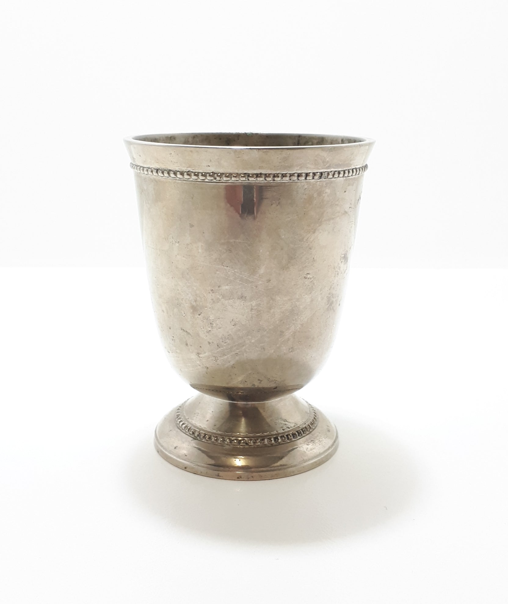 Vintage Heavy Silver Plated Vase – Beaker Shape