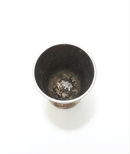 Vintage Heavy Silver Plated Vase – Beaker Shape