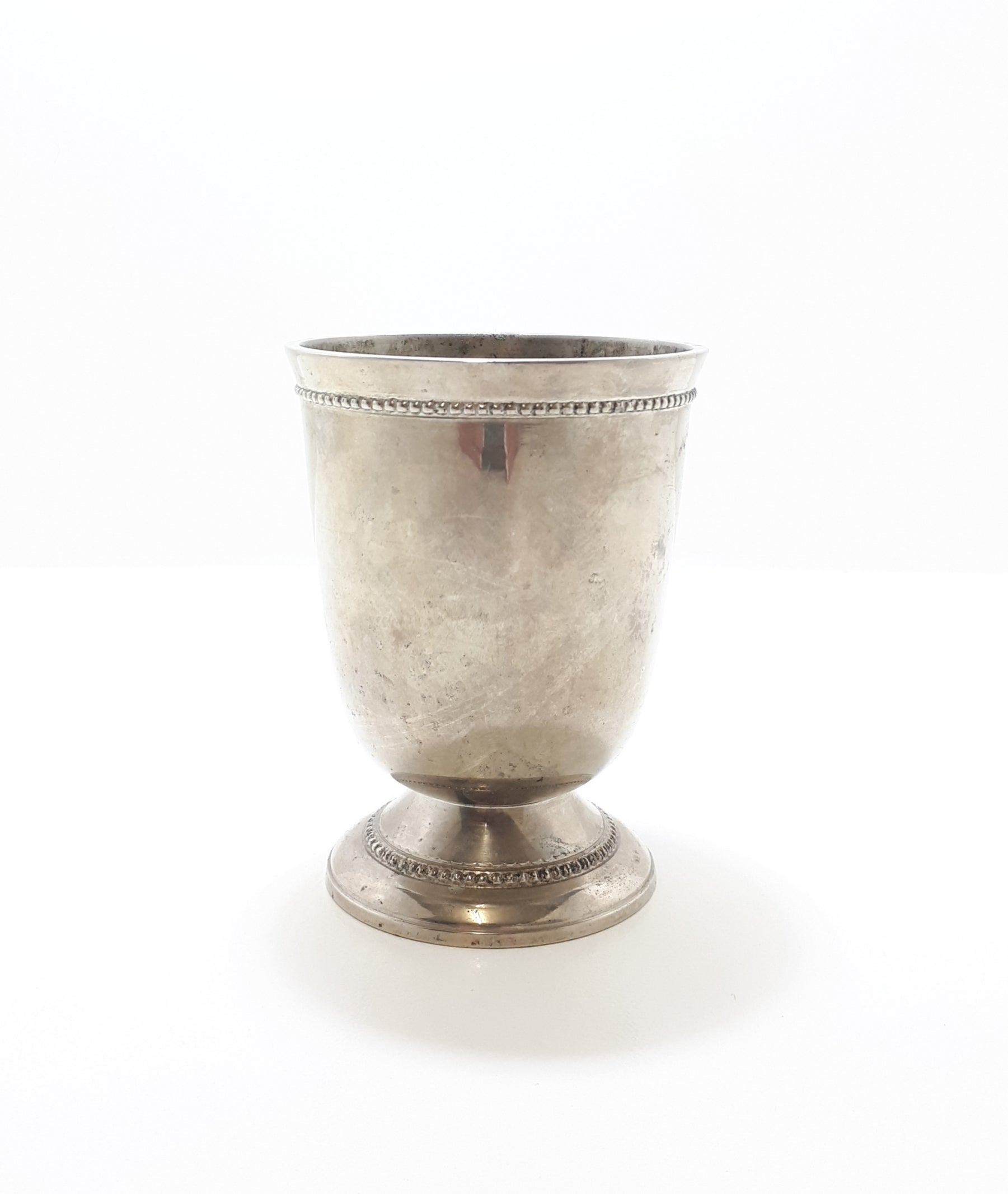 Vintage Heavy Silver Plated Vase – Beaker Shape
