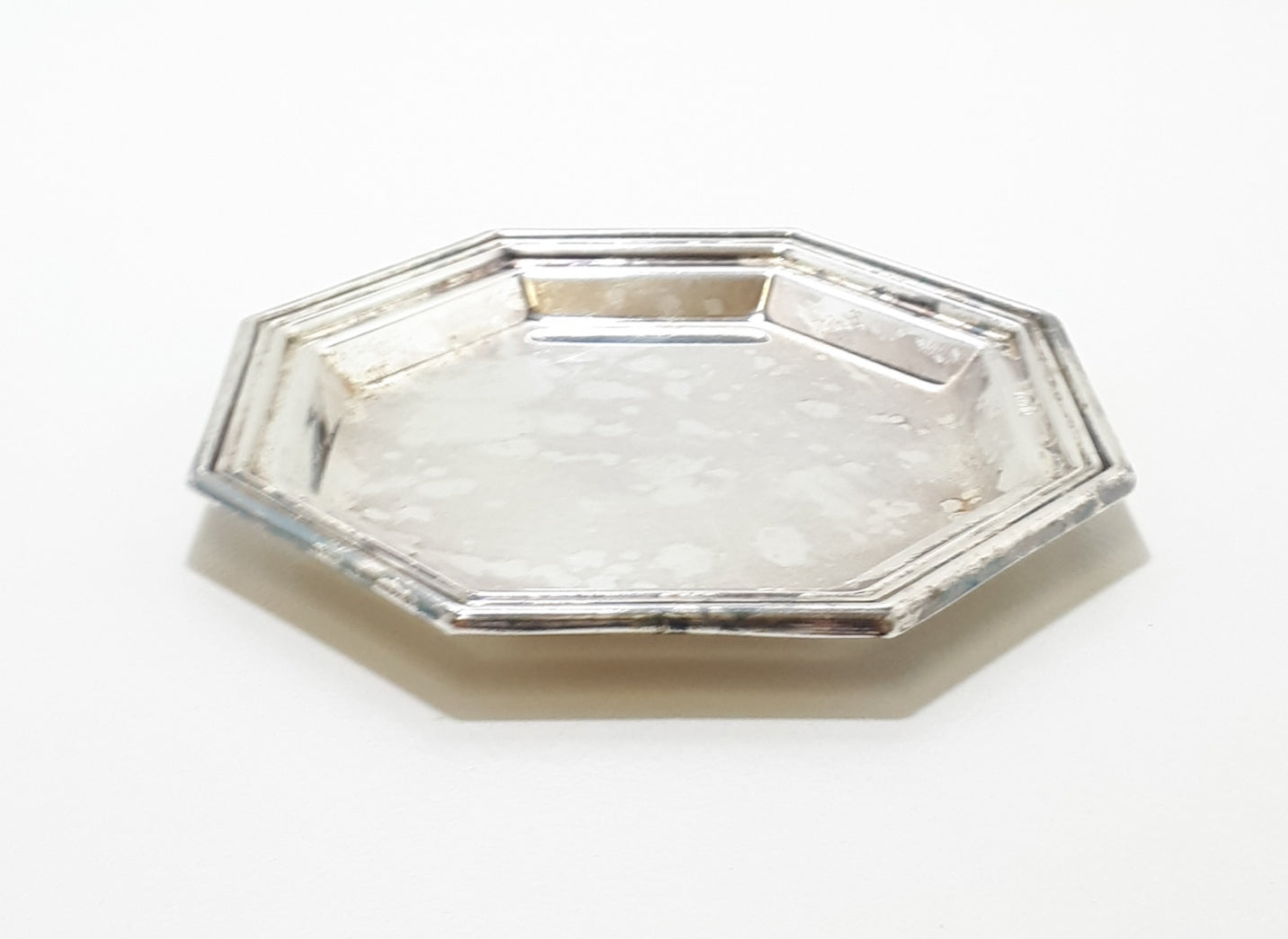 Vintage Silver Plated Butter Pat Dish – Octagon Shaped