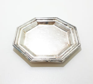 Vintage Silver Plated Butter Pat Dish – Octagon Shaped