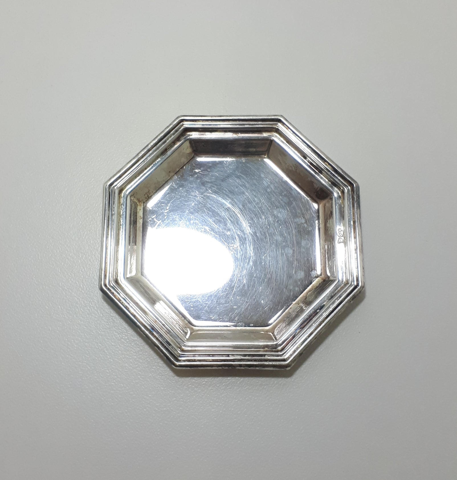 Vintage Silver Plated Butter Pat Dish – Octagon Shaped