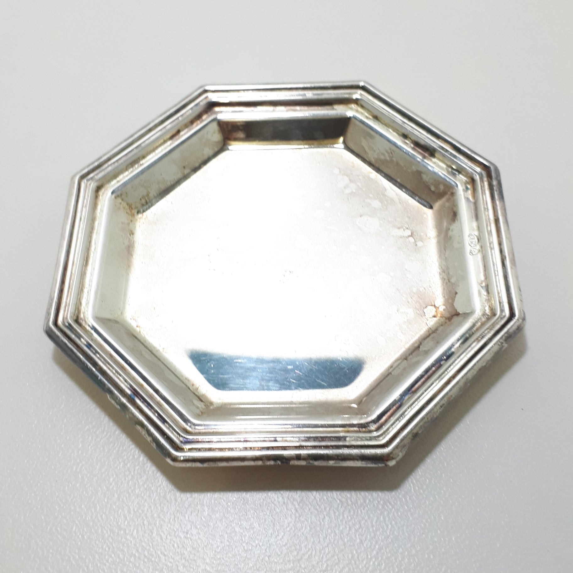 Vintage Silver Plated Butter Pat Dish – Octagon Shaped