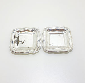 Set Of 2 Vintage Silver Plated Pin Dishes