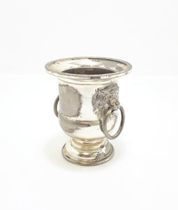 Vintage Silver Plated Lions Head Toothpick Holder