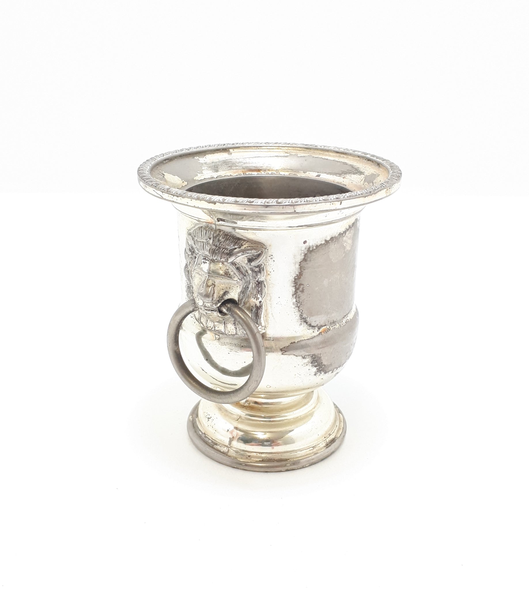 Vintage Silver Plated Lions Head Toothpick Holder