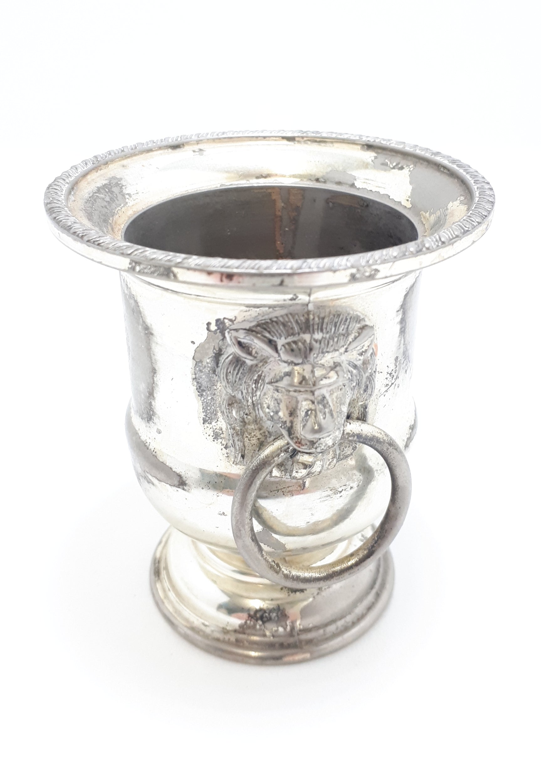 Vintage Silver Plated Lions Head Toothpick Holder