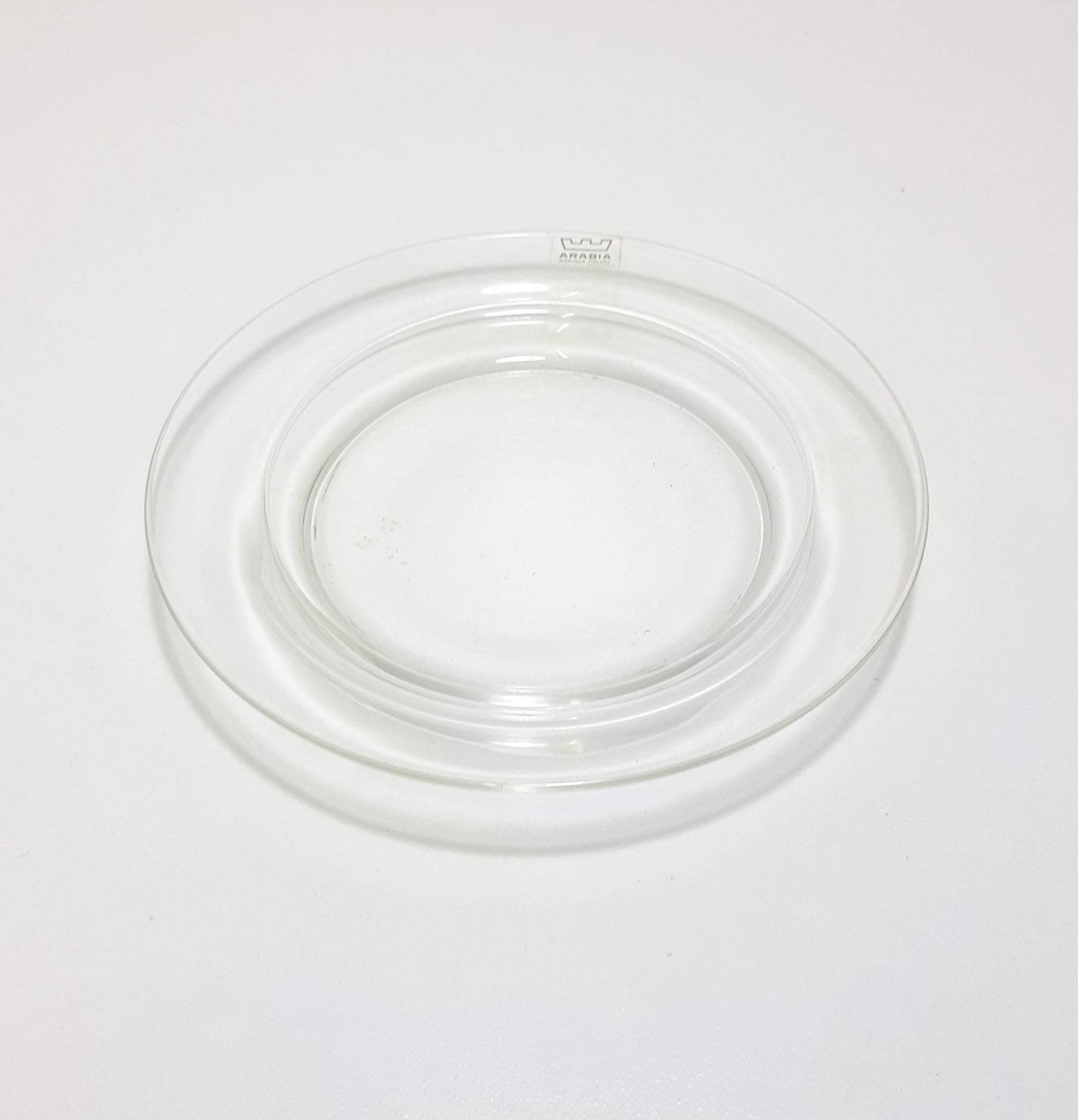 Rare Vintage 1971-1975 Arabia Clear Glass Bottle Coaster