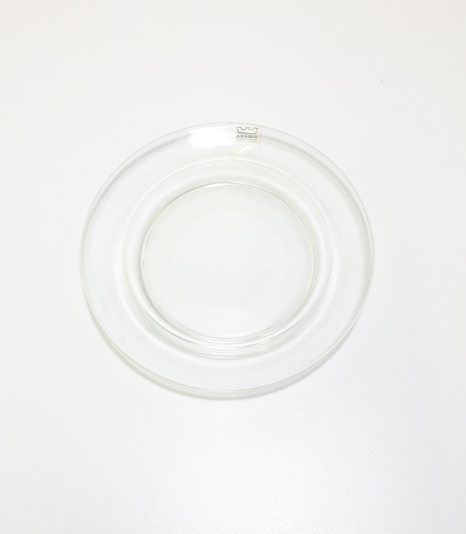 Rare Vintage 1971-1975 Arabia Clear Glass Bottle Coaster