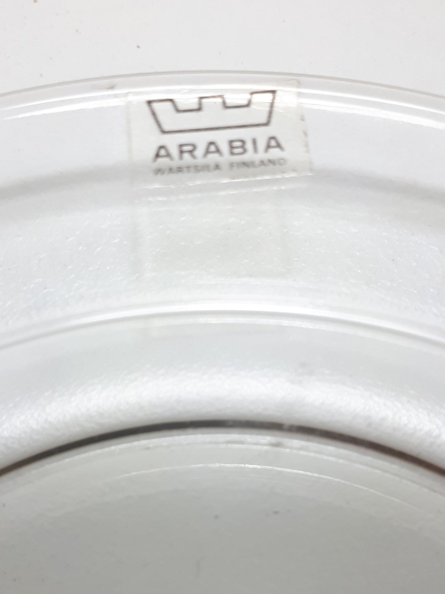 Rare Vintage 1971-1975 Arabia Clear Glass Bottle Coaster