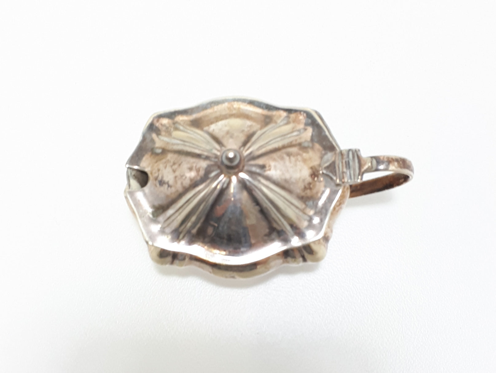 Vintage Tiny Edwardian Styled Silver Plated Mustard Pot With Hinged Lid
