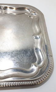 Vintage Rectangular Shaped Serving Tray With Serpentine Verge