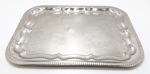 Vintage Rectangular Shaped Serving Tray With Serpentine Verge
