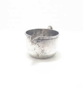 Vintage Silver Plated Creamer / Milk Jug With Roped Rim
