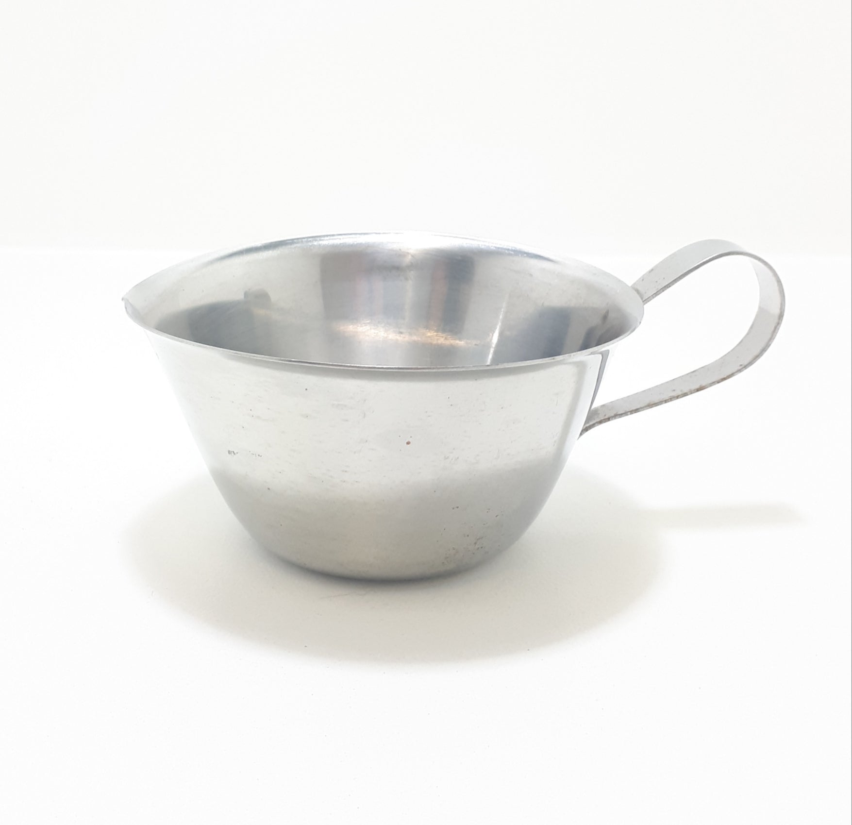 Vintage Stainless Steel Creamer / Milk Jug With Flared Rim