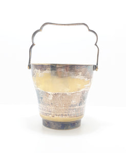 Small & Solid Vintage Ice Bucket With Swing Handle