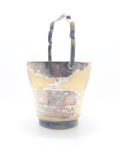 Small & Solid Vintage Ice Bucket With Swing Handle