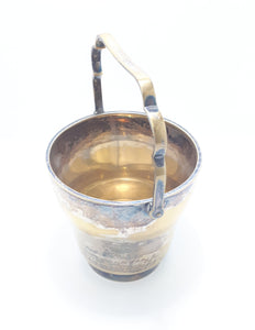 Small & Solid Vintage Ice Bucket With Swing Handle