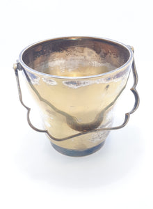Small & Solid Vintage Ice Bucket With Swing Handle