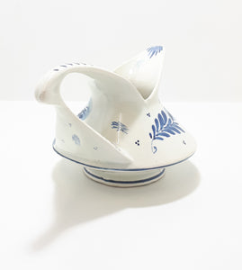 Uniquely Designed Vintage Art Dec o Blue On White Hand Painted Dutch Ceramic Jug – Delft Style