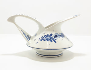 Uniquely Designed Vintage Art Dec o Blue On White Hand Painted Dutch Ceramic Jug – Delft Style