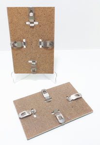 Contemporary Pair Of Board & Glass Photo Frames