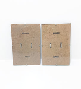 Contemporary Pair Of Board & Glass Photo Frames