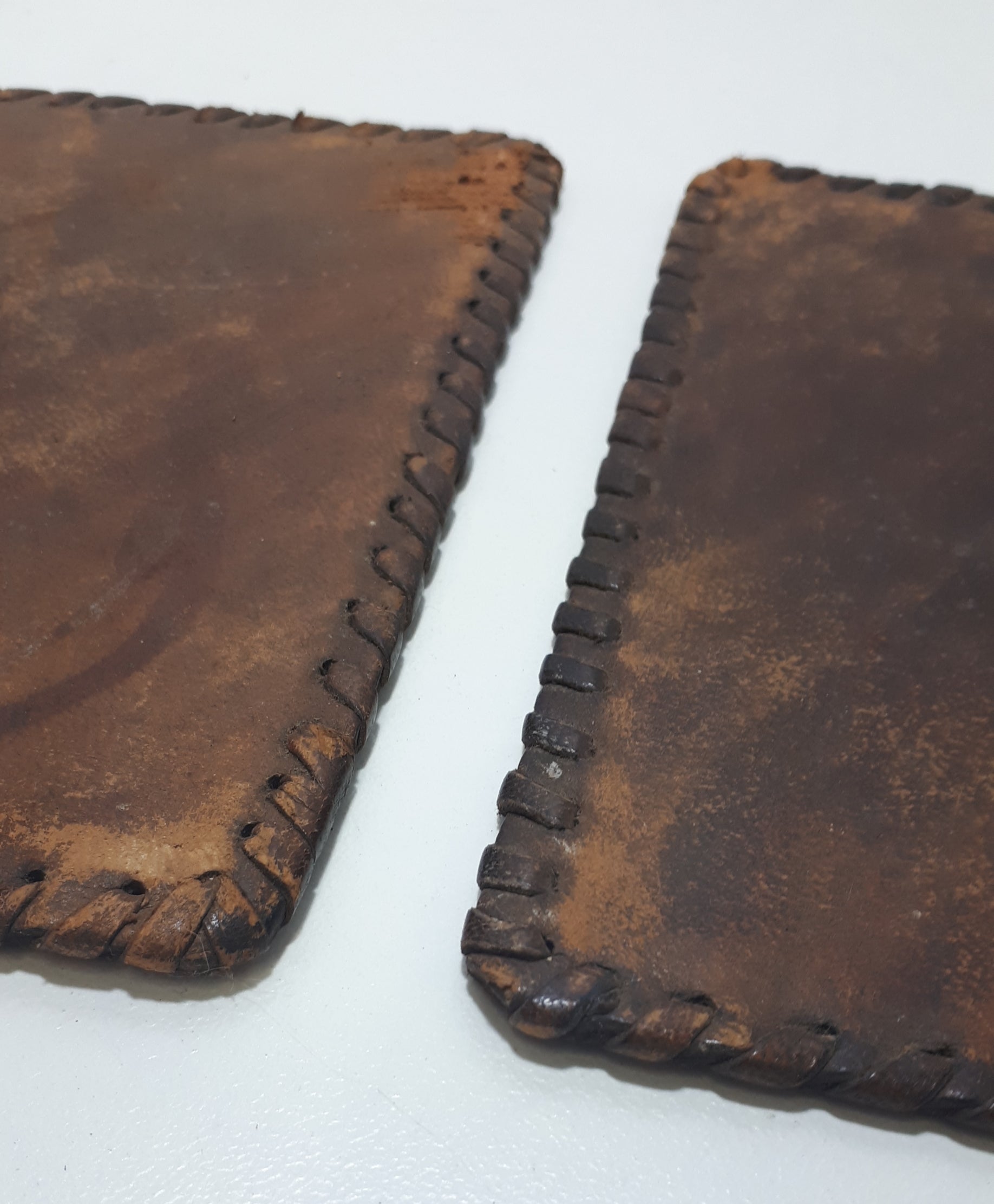 Vintage Set Of Two Kingfisher Etched Genuine Leather Bookends