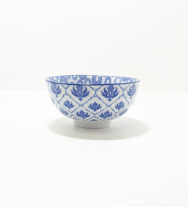 Contemporary “Touch Me” White & Blue Porcelain Condiment Bowl