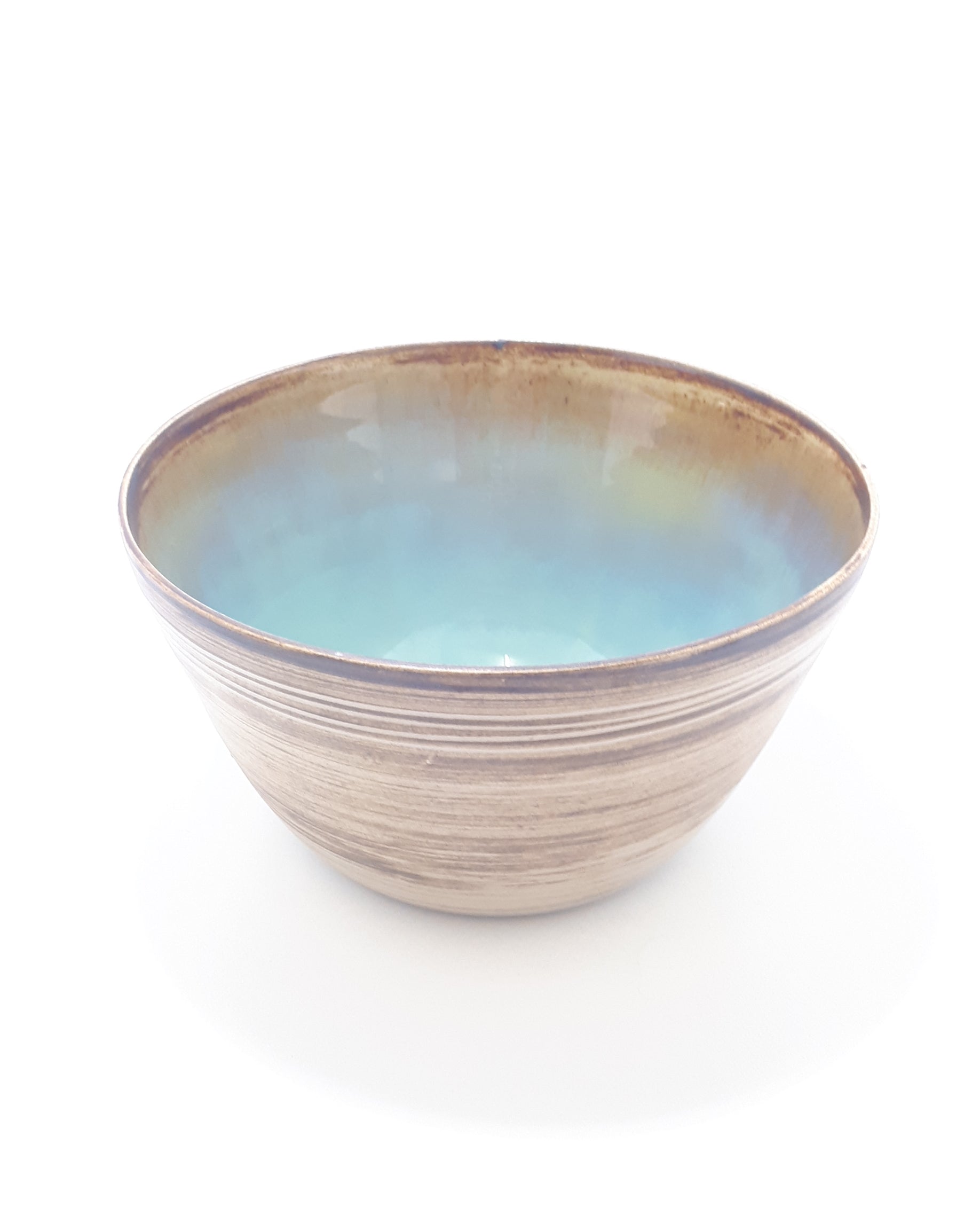 Beautiful Decorative Turquoise Fine Studio Pottery Ceramic Bowl