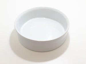 Contemporary White Round Porcelain Baking Dish / Open Casserole