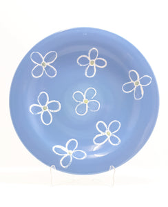 Contemporary Large Hand Painted Stoneware Dinner Plate