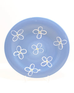 Contemporary Large Hand Painted Stoneware Dinner Plate