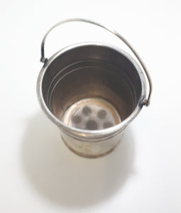 Vintage Plate Em Ess (Silver Plate On Copper) Small Ice Bucket With Swing Handle